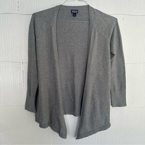 Patagonia Women’s Size Small Gray Lightweight Cardigan Sweater Worn Wear Cotton